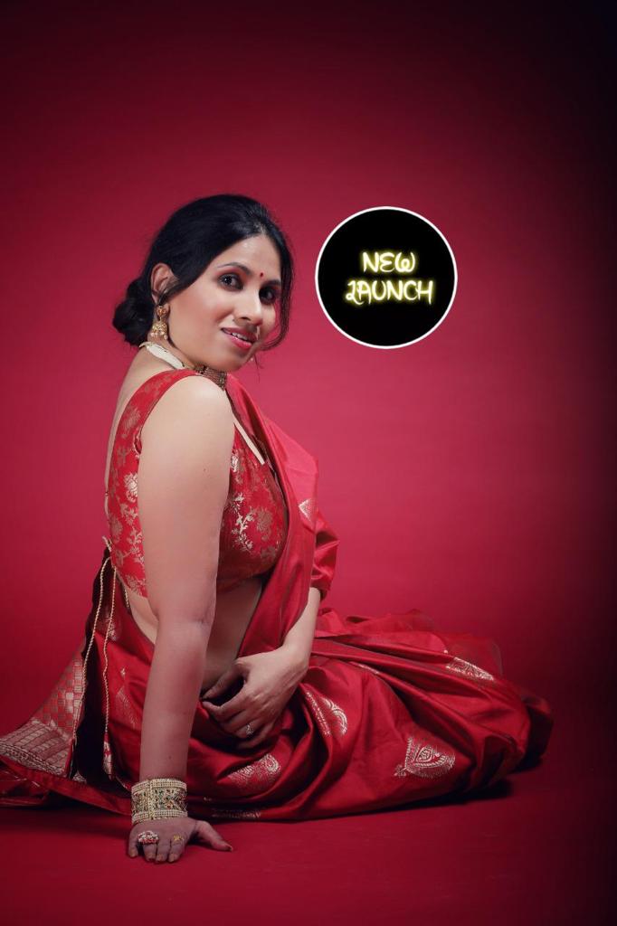 Red Silk Saree With Weaving Work