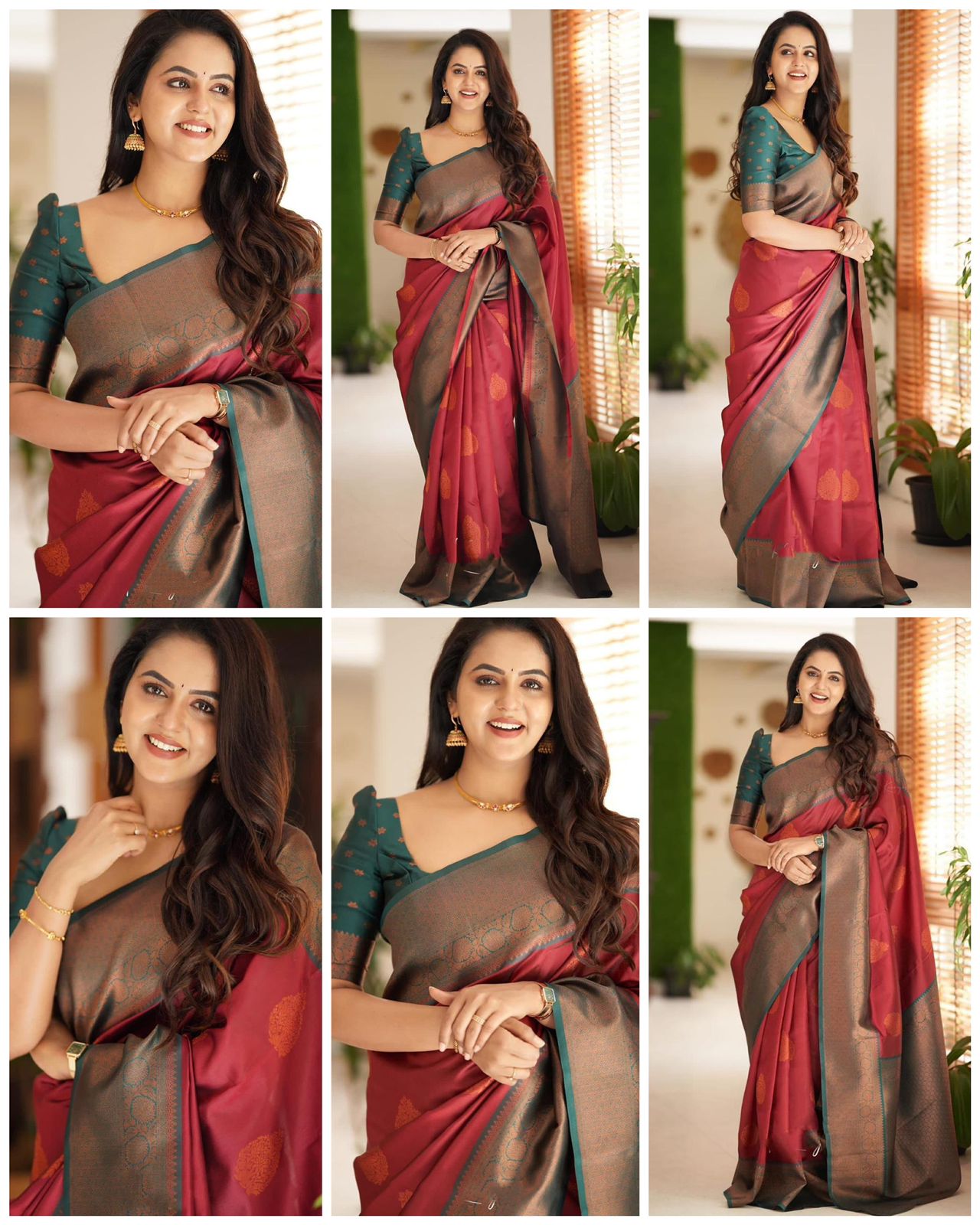 Rashami Red Soft Silk Saree