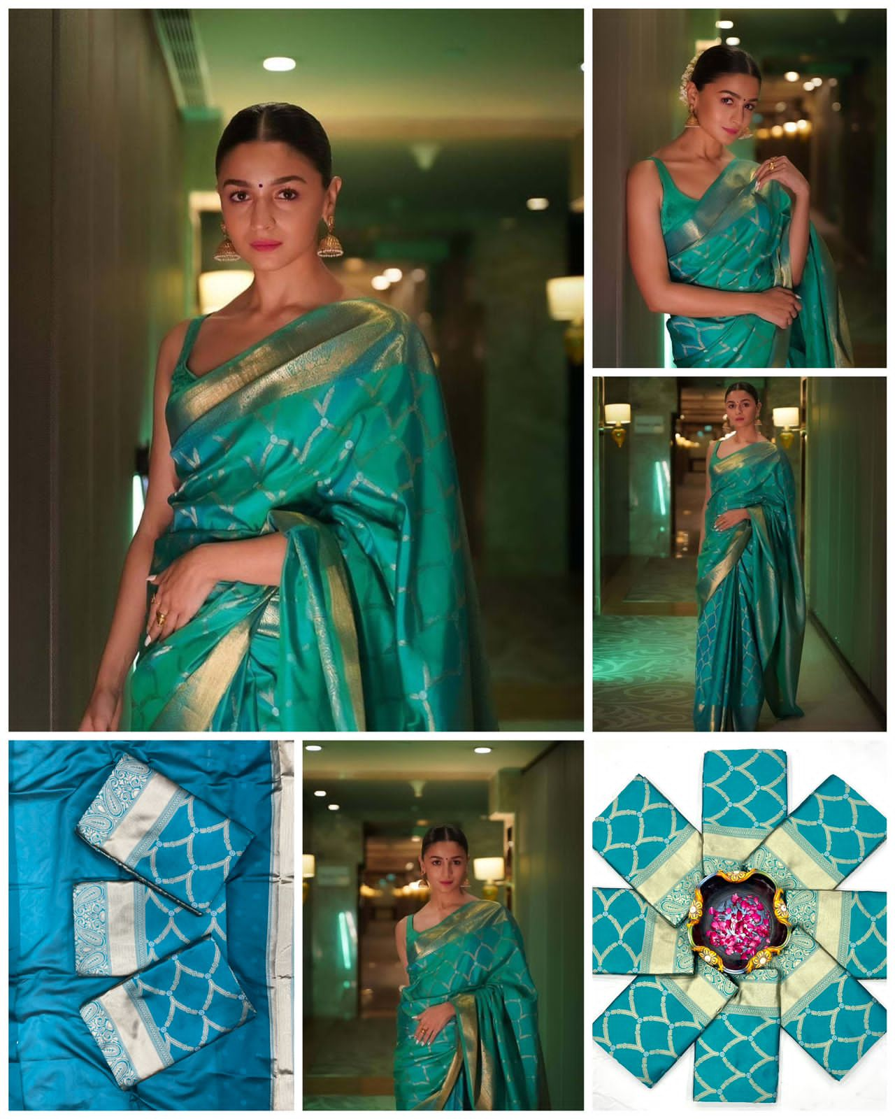 Sky Blue Rich Pallu And Jacquard Work Soft Silk Saree