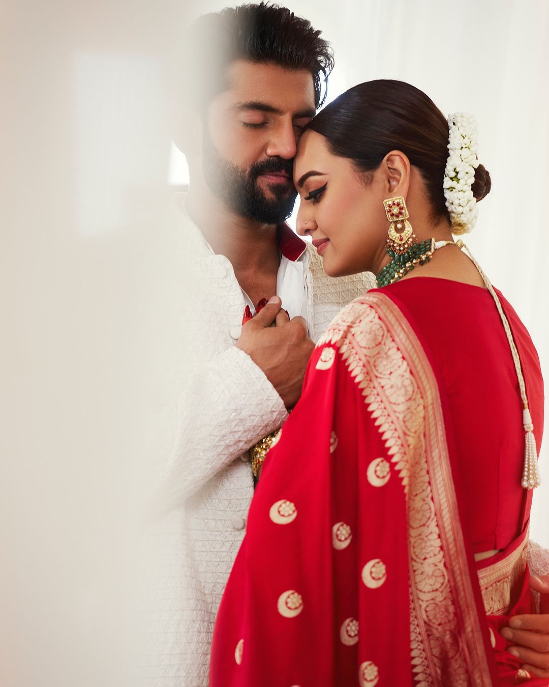 Neon Red Silk Saree With Weaving Work